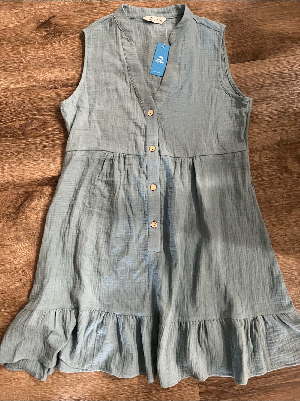 Cupshe Women's Ruffle Hem Mini Cover-Up Dress - Picture 4 of 8